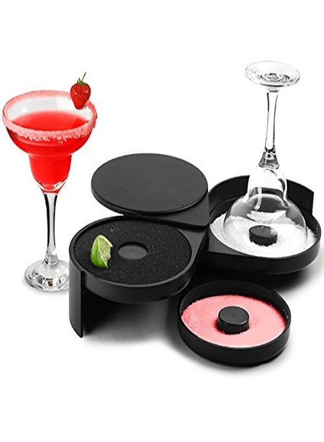 THW Glass Rimmer with 3 Compartments and Sponge, Sugar and Salt Bar Rimmer Great for Cocktails Margarita, Bloody Mary Gimlet, Professional Bar Supplies - Image 3
